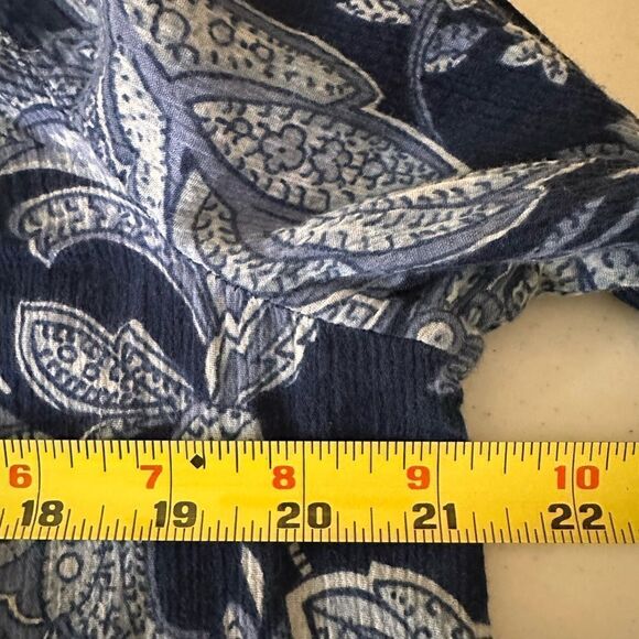 Chaps blue and white paisley top - Picture 6 of 7